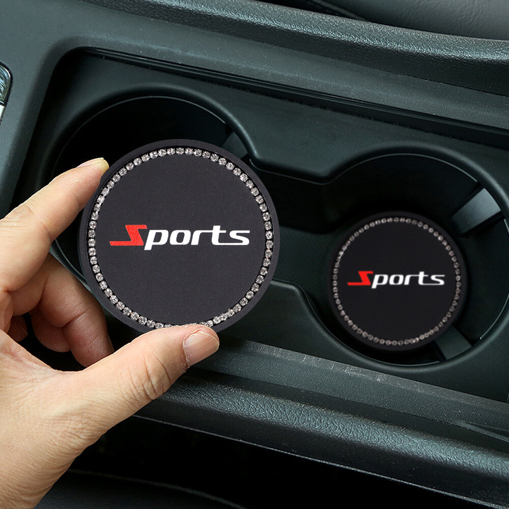 2x Car Coaster Water Cup Bottle Holder Anti-slip Pad Protect Accessories Sports