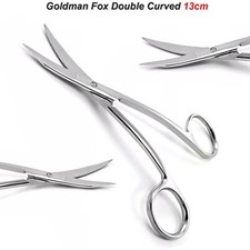 Dental Goldman Fox Scissors Double Curved Veterinary Suture Removal Shears CE