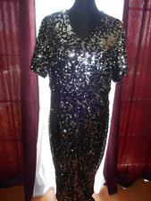 SHEIN SURPLICE NECK SHORT SLEEVE BODYCONE SEQUIN DRESS