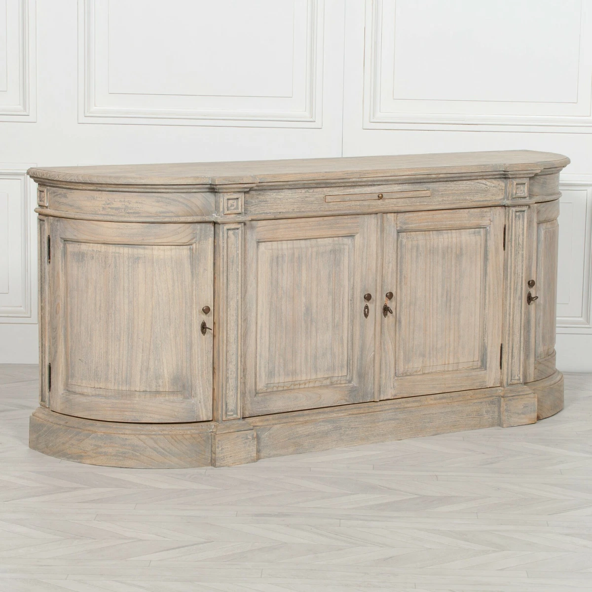 French Country Carved Buffet Rustic Wooden Large Sideboard Cabinet Cupboard