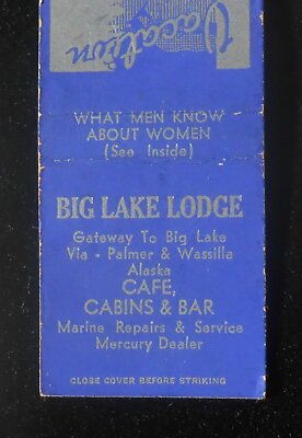 1940s? Big Lake Lodge Palmer Wasilla Cafe Cabins Mercury Dealer Big Lake AK MB