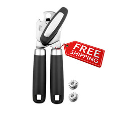 Tin Can Opener Stainless Steel-Heavy Duty soft  Easy manual -arthritic hand UK