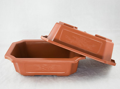 2 Rectangular Plastic Bonsai Training Pot, Succulent Planter 9.25''x 6.5''x 2.75'' 