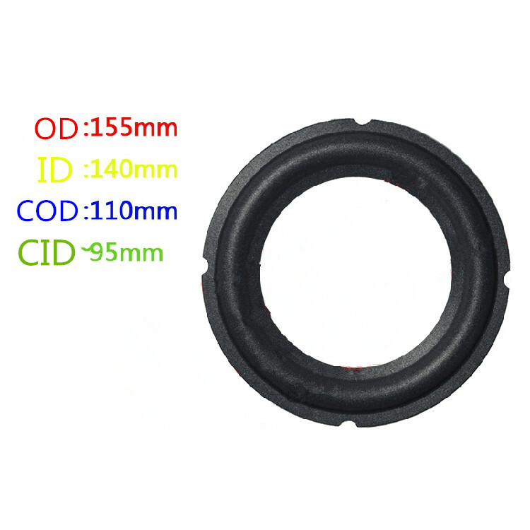 2-Pack 6.5 Inch Rubber Woofer Speaker Edge Surround - For JBL And Universal 6.5" Speakers Repair - 155mm