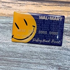 Walmart Employee Pin - Wal-Mart Rolling Back Prices!  Yellow Smiley