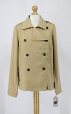 Timberland Womens Double Button Detail Trench Coat Tan Beige Eg