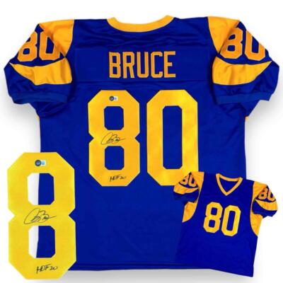 Isaac Bruce Autographed Signed Jersey with HOF Royal Beckett  Authenticated