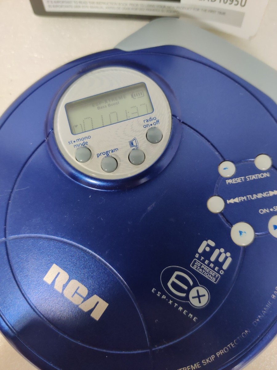 RCA Personal CD Player Model FM Radio EX ESP Xtreme tested Working