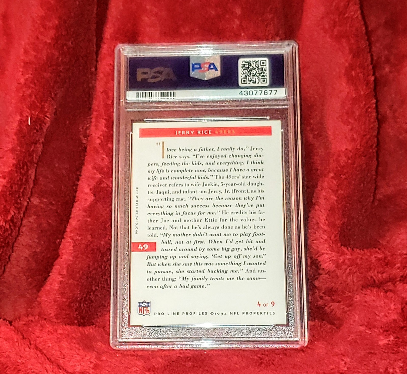 Proline Jerry Rice JERRY RICE 1992 PROLINE PROFILES #49 4 OF 9 49ers HOF PSA 10 🔥 SET ...