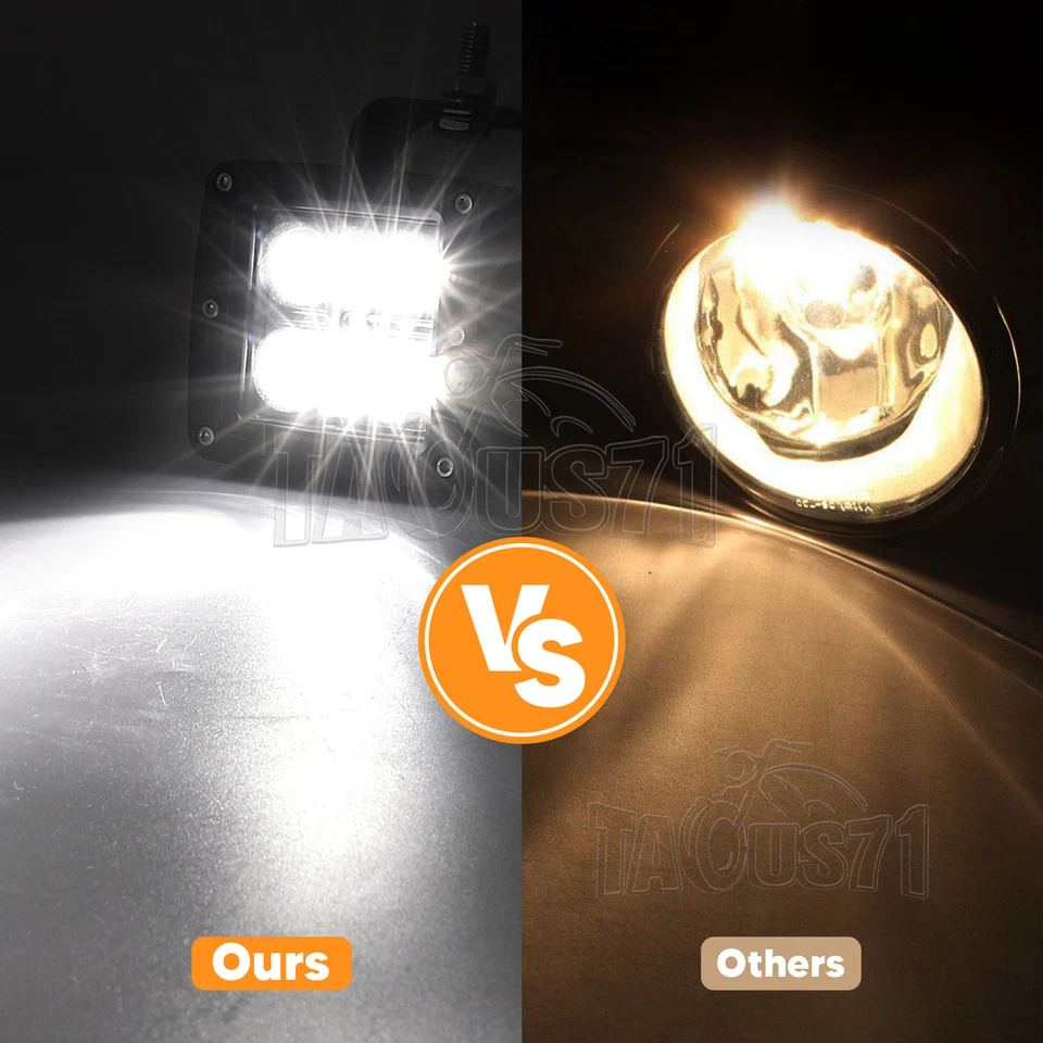 Kit de soporte de vaina de luz antiniebla LED doble para parachoques inferior Ram 1500 2013-2018 Foto 3 de 4