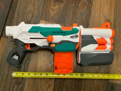 NERF Modulus Tri Strike Blaster w/ Magazine, 2015 works *NO DARTS*
