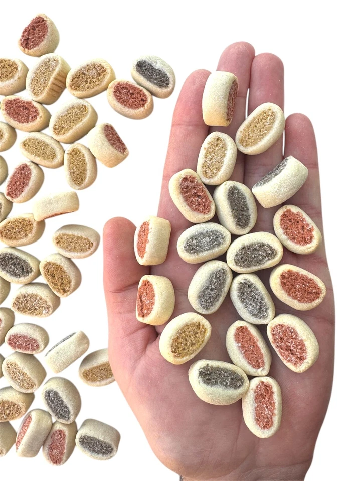 Fleischige Kekse für Hunde - Wild, Strauß, Lachs, Glutenfrei, Getreidefrei, 150g