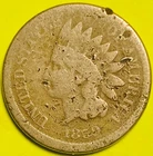 1859 U.S. INDIAN HEAD CENT COPPER PENNY 1c COIN (G-Good), 1st Mintage Year!