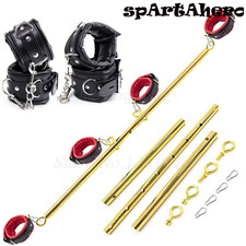 Adjustable Stainless Steel Spreader Bar Handcuffs Anklecuffs Restraint Pipe Ring