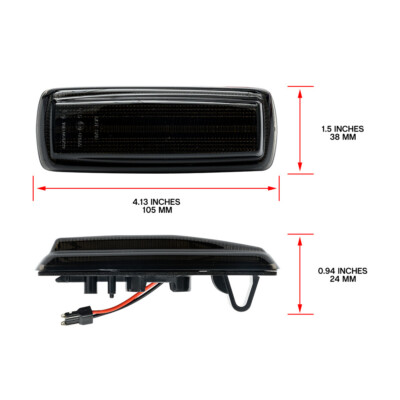 Front Bumber Amber LED Side Marker Lights For 89-98 Nissan 180SX