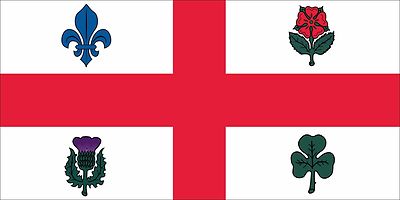 10cm Auto-Aufkleber Sticker Montreal Quebec Canada Flag Flagge Fahne F2062