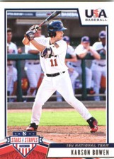 2019 Panini Stars and Stripes #55 Karson Bowen USA Baseball 15U National Team