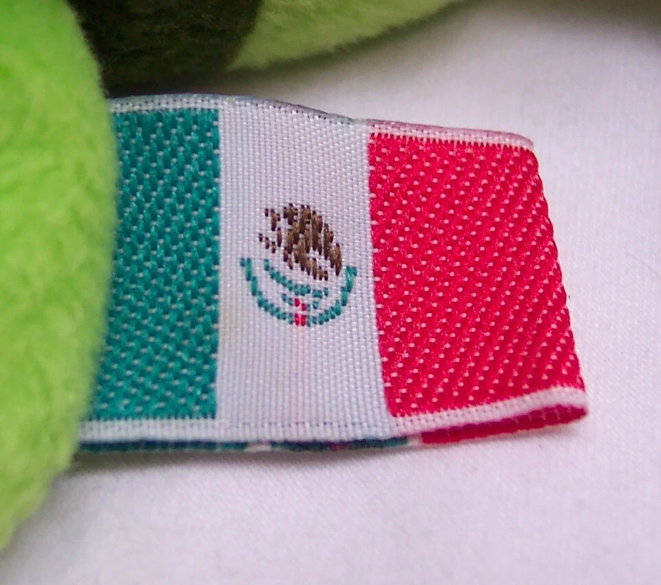 VINTAGE 1998 Coca-Cola COKE Mexico PACO GREEN IGUANA 9" Bean Bag STUFFED ANIMAL - Image 4 of 4