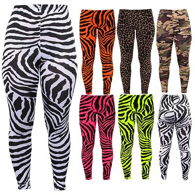 zebra striped leggings