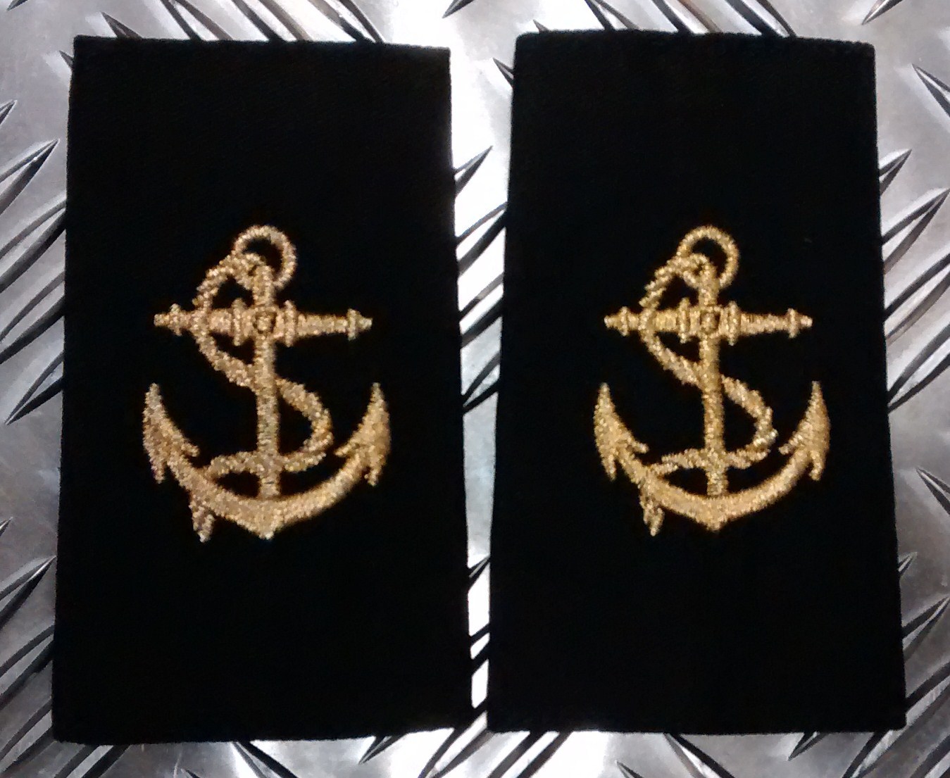 Genuine British Royal Navy LEADING RATE / ANCHOR Rank Slides