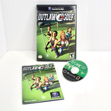 Outlaw Golf Nintendo Gamecube Black Label Case & Manual Clean Disc