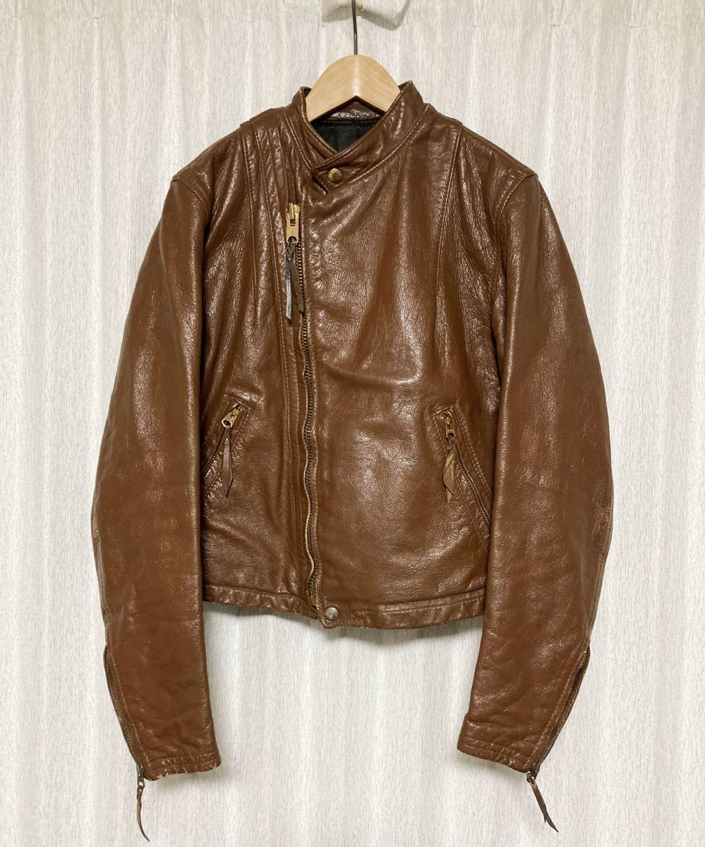 Vintage 1970s Langlitz Leathers Cascade Semi-Double Riders Leather 