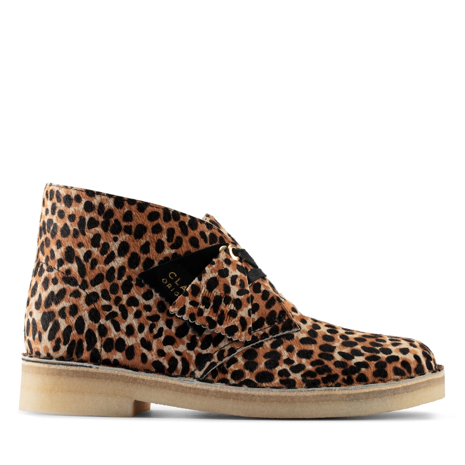 26154161 WOMENS CLARKS DESERT BOOT LEOPARD PRINT PONY 17890₽