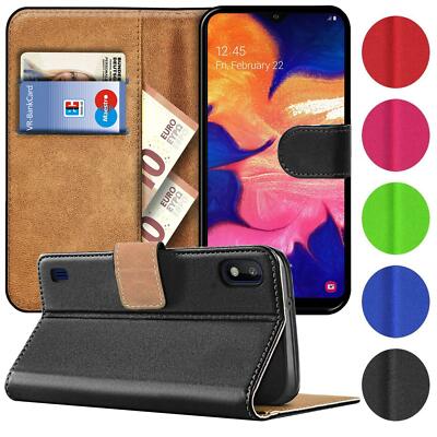Handy Hülle für Samsung Galaxy A10 Tasche Geldfach Etui Klapphülle Flip Cover