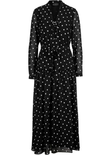 Gepunktetes Kleid Gr. 38 Schwarz/Weiss Damenkleid  Abendkleid Maxikleid Neu* - Bild 1 von 1