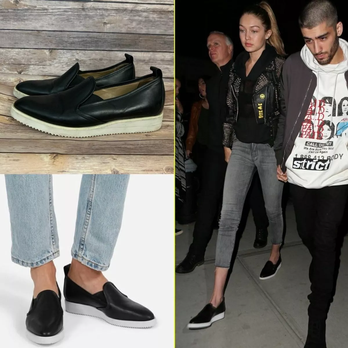 Chaussures de rue Everlane The Leather en noir taille 8