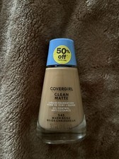 Lot Of 2 -Covergirl Clean Matte Liquid Foundation Makeup 545 - WARM BEIGE
