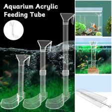 Aquarium Acrylic Shrimp Fish Feeding Tube Anti-stuck Fish Design Clear Feeder