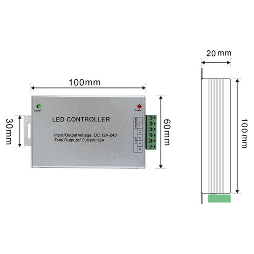 44 Key RF Remote Wireless RGB Controller DC 12V 24A for SMD 5050 3528 LED Strip - Picture 8 of 14