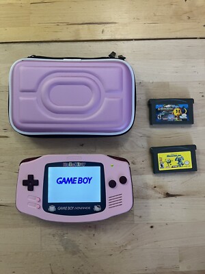 Backlit IPS V2 Hello Kitty Pink Nintendo Gameboy Advance cartridge GBA ...