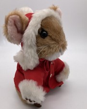 Merry Mouse 1981 Tag Priscilla Hillman Vintage Dakin Christmas Plush 7" Toy