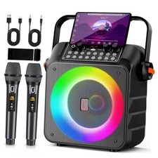 Karaoke Machine for Adults Kids: Portable Bluetooth Speaker with 2 40Watt