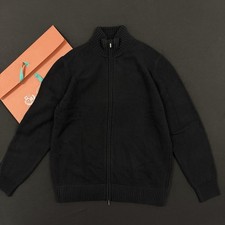 Chaqueta Loro Piana Baby Cashmere Bomber Parksville Para Hombre Talla Pequeña 48 Negra Cremallera