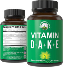 Peak Performance Vitamins D 5,000 iu  A  K  E All in 1 Easy to Swallow...