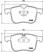 Vorderachse Brembo P 59 046 Bremsbelagsatz, Scheibenbremse FüR Cadillac,Chevrole