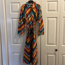 SOFIA striped Colorful Shirt Dress Cotton Made In Italy Size S/M
