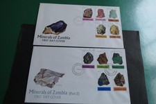 Mineralien,Afrika, Zambia, Motiv  2 FDC, Michel 268-272,277-281,siehe Bilder