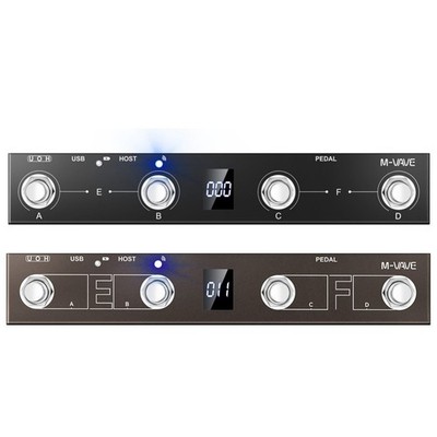 For MIDI Footswitch Controller Rechargeable 4 Buttons For-Musicians For MVAVE