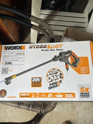 #ad WORX 20V Power Share Hydroshot Portable Power Cleaner 320 PSI No Battery $80.00
