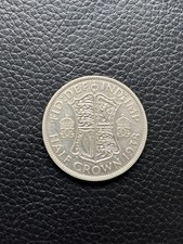1938 GB King George VI Silver Half Crown Coin UK British Pre-Decimal Silver