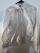 Women's Striped Long Sleeve Button Down Size Small