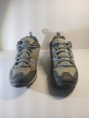 Merrell Womens Tuskora Waterproof Hiking Trail Shoes grey & blue Size 8.5