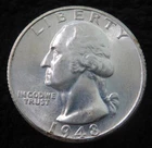 1948-S Washington Quarter * Better Grade * 90% Silver * 4663