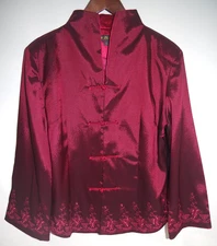 R7 NEW Shanghai Tang Kimono Jacket Red TOP 3XL Oriental Kimono Embroidered