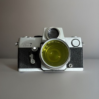 Petri Flex Vintage 35mm SLR Film Camera w/ 55mm Stuck Shutter parts  only