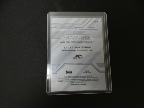 2026 Topps Chrome Formula 1 F1 FUT-4 Futuro Kaylee Countryman Case Hit Haas - Picture 5 of 7